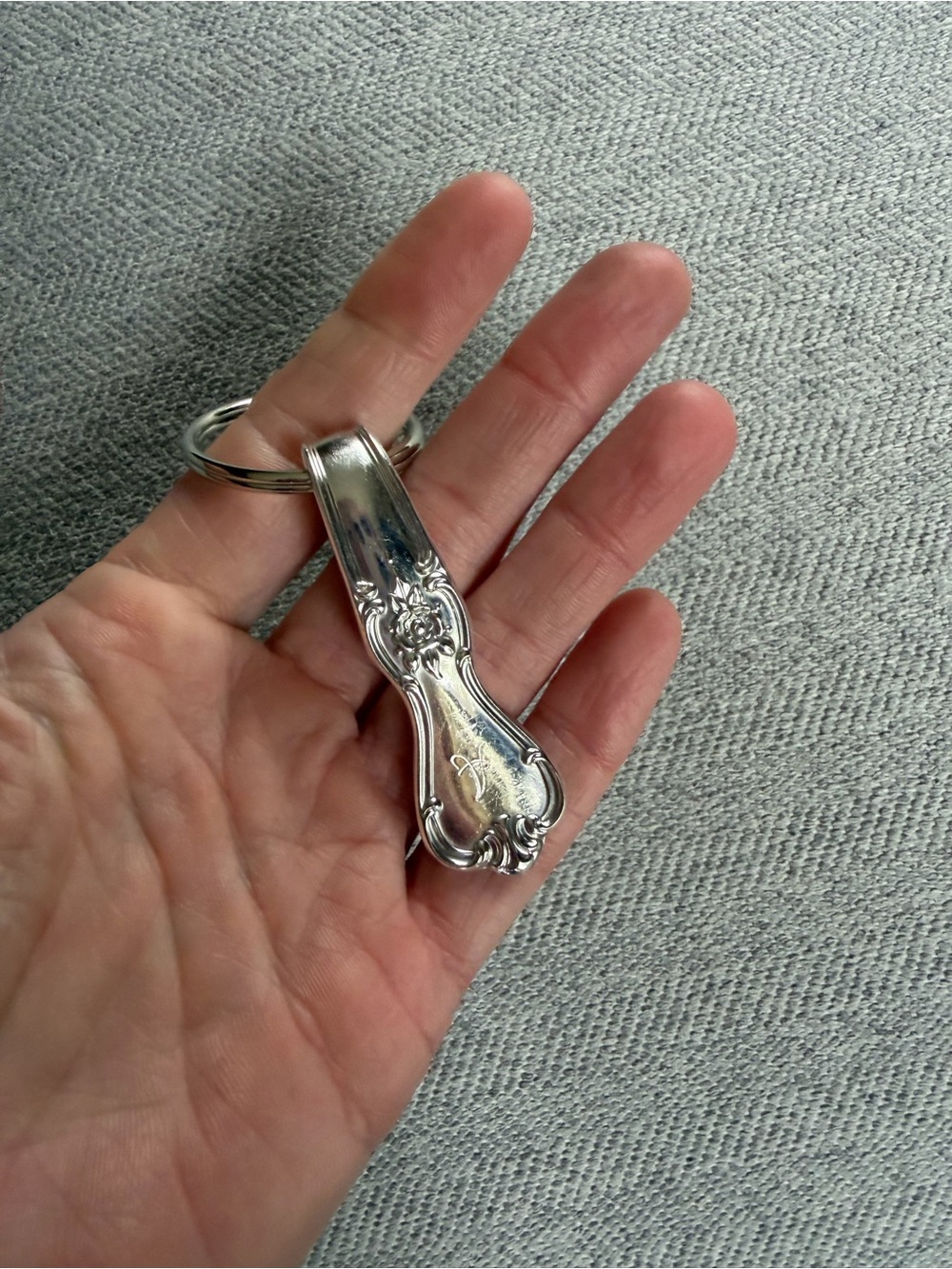 A Engraved Silverware Keychain - Picture 5 of 6